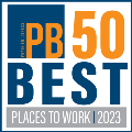 2023 PB 50 BEST PLACES TO WORK LOGO